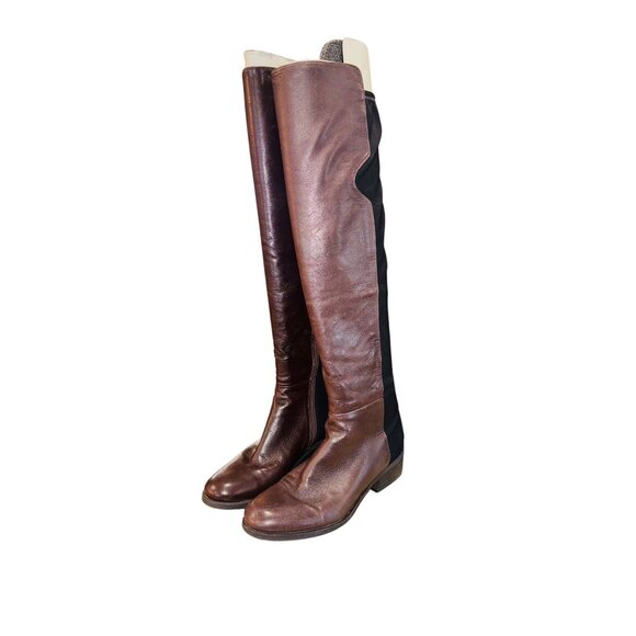 Nine West Women's Pristeen Leather Riding Boot Brown Over-The-Knee Womens 8.5M - Picture 3 of 15